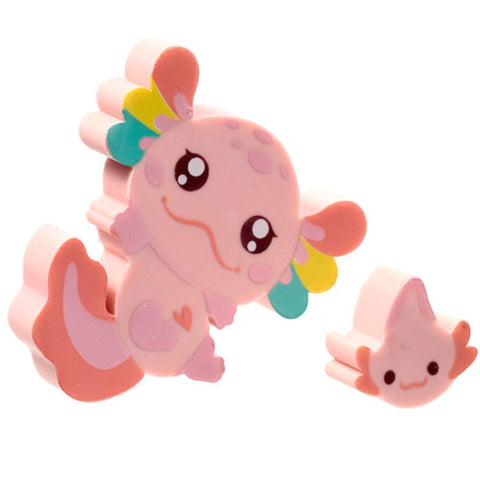 Axolotl Radiergummi 2er Set Pink