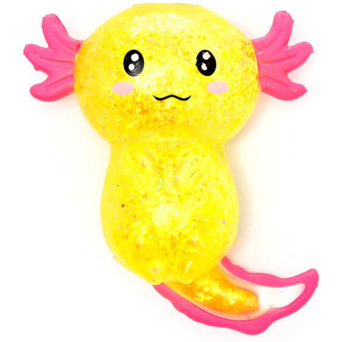Axolotl Stretchy Glitzer Gelb - Anti Stress