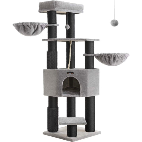Katzen Kratzbaum für grosse Katzen 160 cm Taubengrau