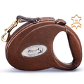 Flexi Leather dunkelbraun Gurt Rolleine 5 m für Hunde bis 25 kg