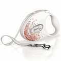 Flexi Glam Splash Orient S Pearl-white Gurt Rolleine 3 m für Hunde bis 12 kg