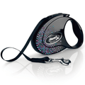 Flexi Glam Splash Mystic S Onyx-black Gurt Rolleine 3 m für Hunde bis 12 kg