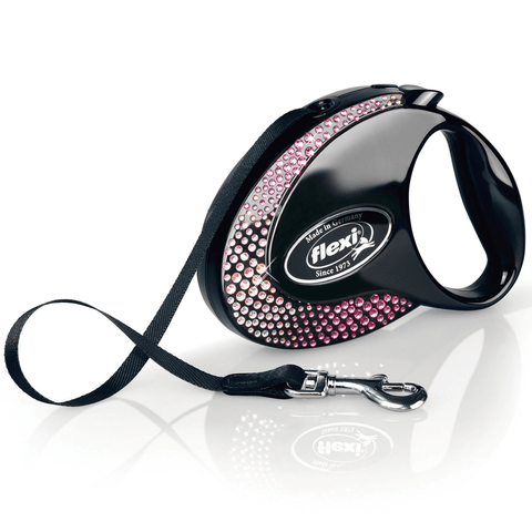 Flexi Glam Composition M Onyx-black Gurt Rolleine 5 m für Hunde bis 25 kg