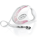 Flexi Glam Composition S Pearl-white Gurt Rolleine 3 m für Hunde bis 12 kg